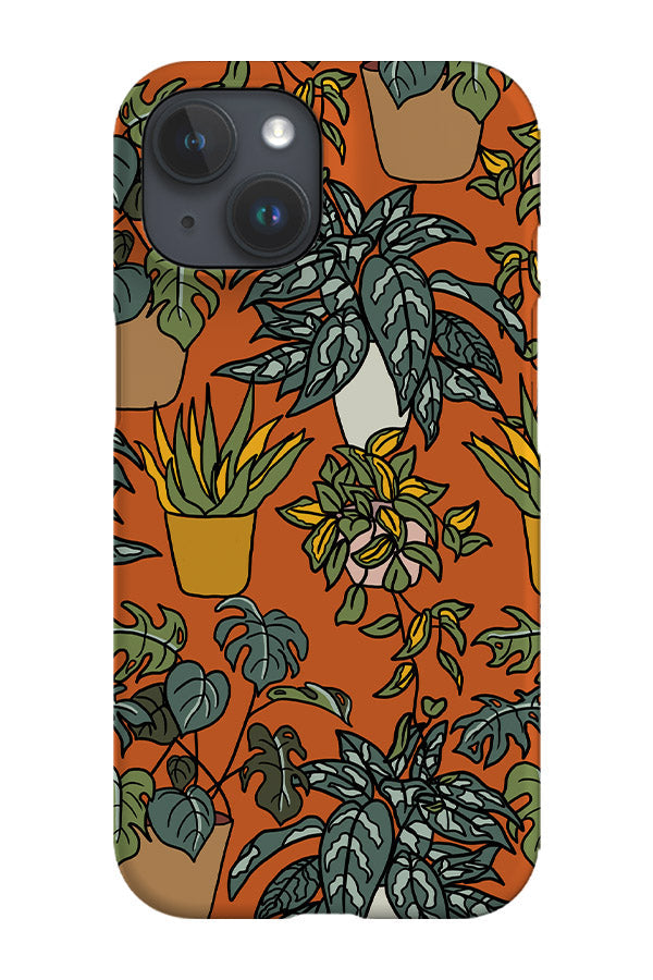 RoyalCovers.uk - Overlapping House Plants Phone Case (Orange)