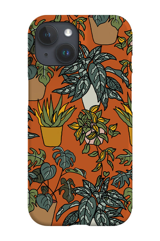 RoyalCovers.uk - Overlapping House Plants Phone Case (Orange)