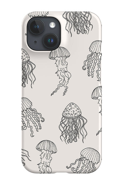 RoyalCovers.uk - Jellyfish Line Art Phone Case (Cream)