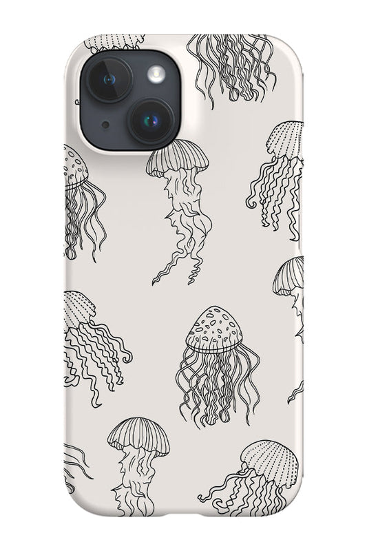 RoyalCovers.uk - Jellyfish Line Art Phone Case (Cream)