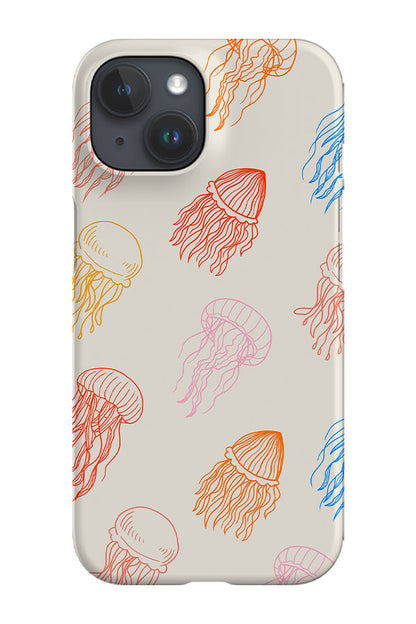 RoyalCovers.uk - Jellyfish Line Art Phone Case (Bright Multicolour)