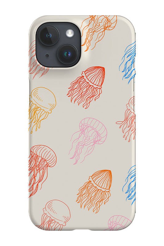 RoyalCovers.uk - Jellyfish Line Art Phone Case (Bright Multicolour)