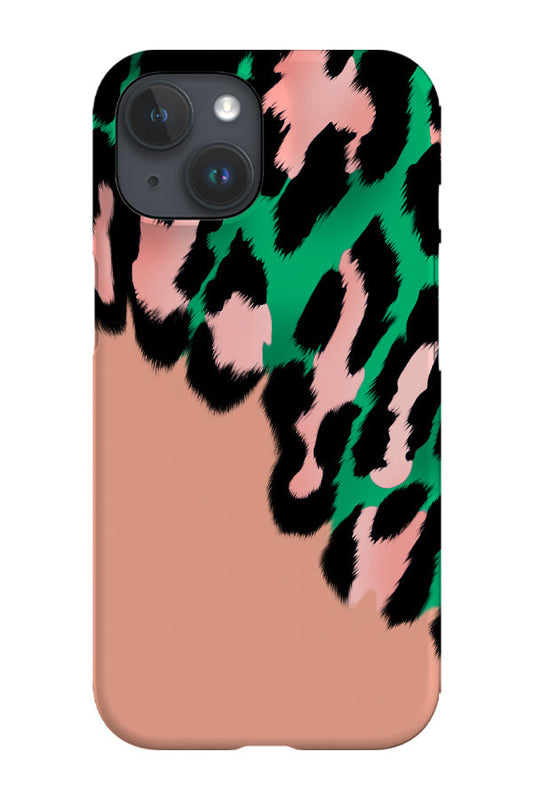 RoyalCovers.uk - Leopard Print Colour Block Phone Case (Peach)