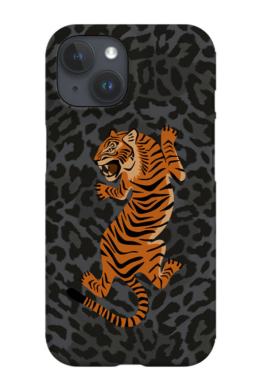 RoyalCovers.uk - Leopard Print Tiger Phone Case (Dark Grey)