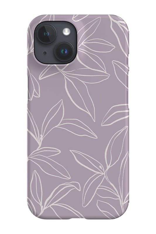 RoyalCovers.uk - Line Art Willow Leaves Phone Case (Lilac)