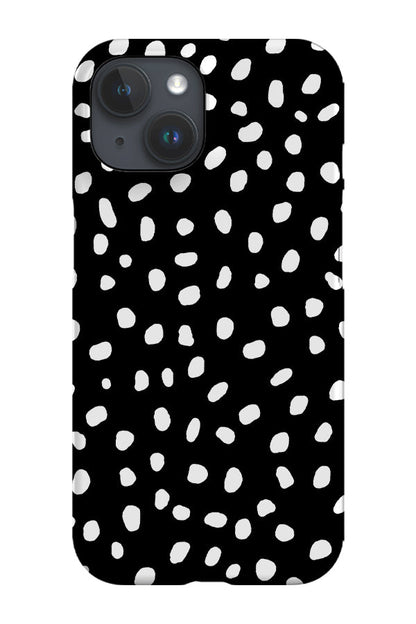 RoyalCovers.uk - Polka Dots Memphis Phone Case (Black White)