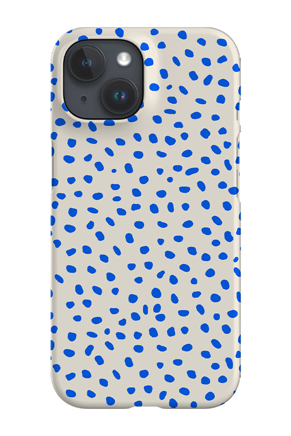 RoyalCovers.uk - Polka Dot Mini Memphis Phone Case (Cream & Blue)