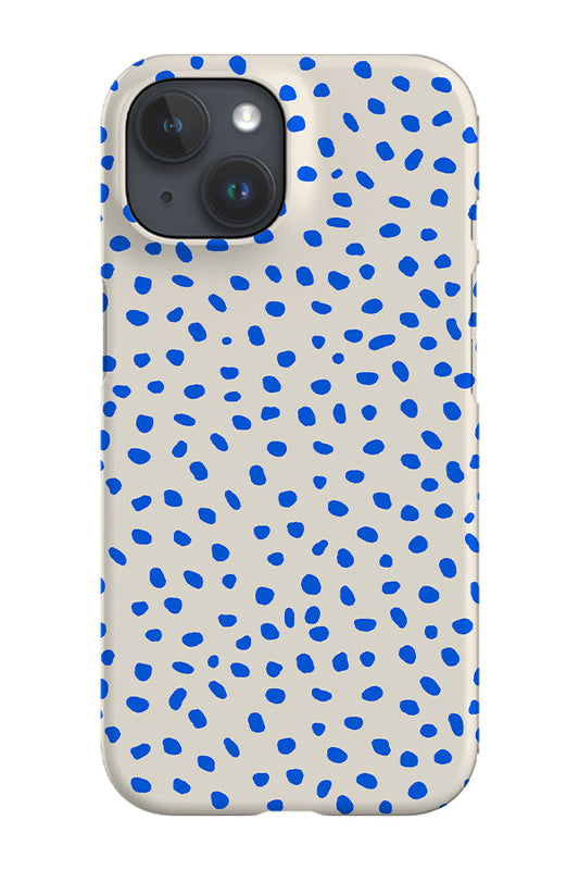 RoyalCovers.uk - Polka Dot Mini Memphis Phone Case (Cream & Blue)