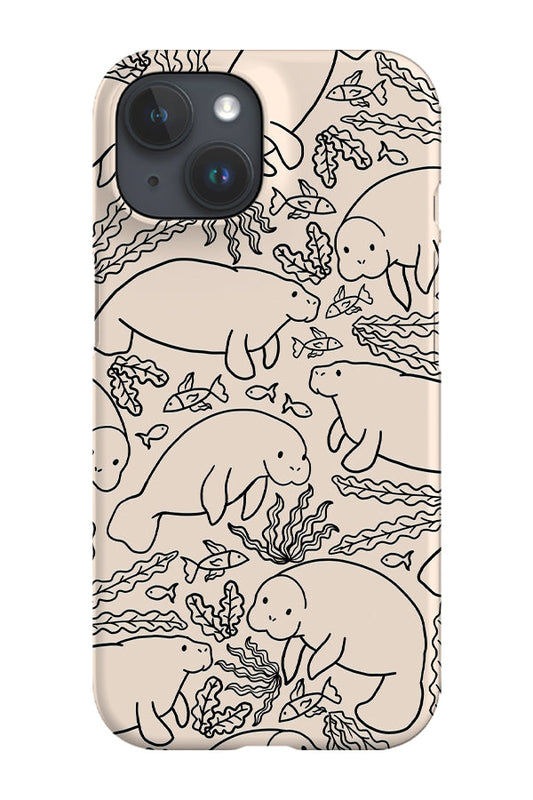 RoyalCovers.uk - Manatee Coral Reef Scatter Phone Case (Cream)