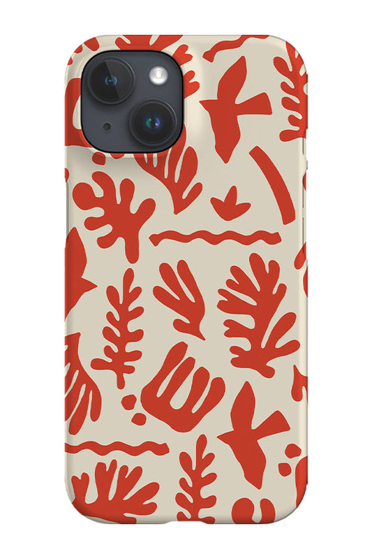 RoyalCovers.uk - Matisse Abstract Scatter Phone Case (Beige Red)