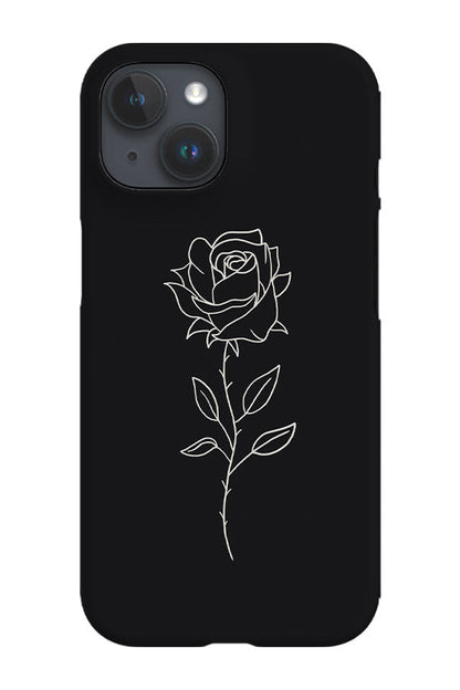 RoyalCovers.uk - Modern Minimalist Rose Phone Case (Black)