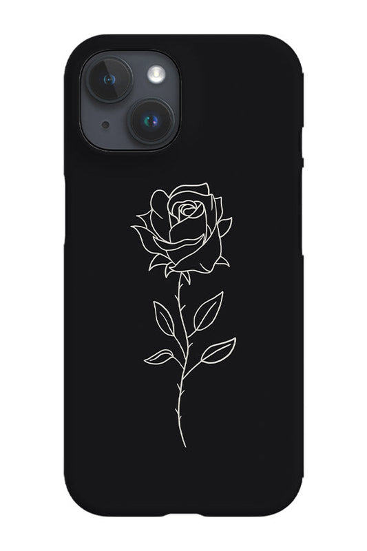 RoyalCovers.uk - Modern Minimalist Rose Phone Case (Black)
