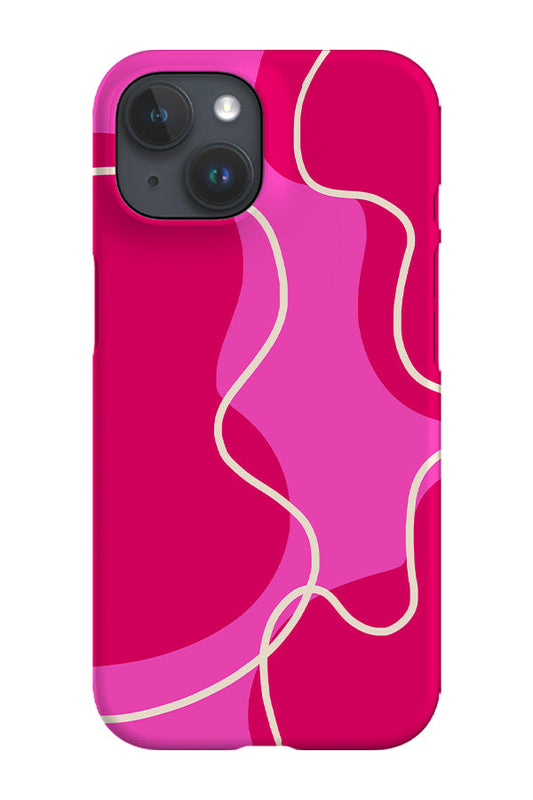 RoyalCovers.uk - Minimalist Abstract Lines Phone Case (Hot Pink)