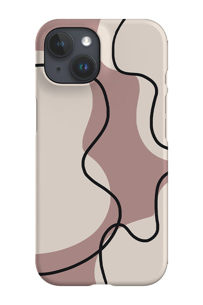 RoyalCovers.uk - Minimalist Abstract Lines Phone Case (Mauve)