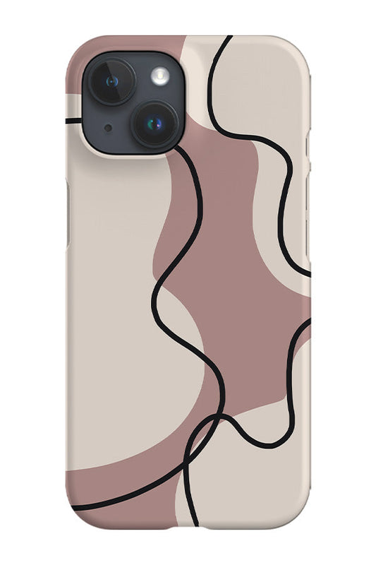 RoyalCovers.uk - Minimalist Abstract Lines Phone Case (Mauve)