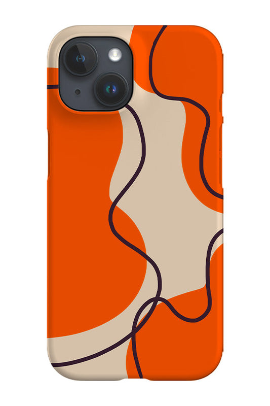 RoyalCovers.uk - Minimalist Abstract Lines Phone Case (Orange)