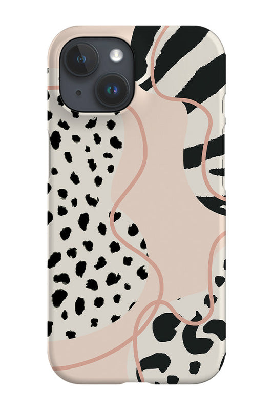 RoyalCovers.uk - Minimalist Abstract Animal Print Phone Case (Beige)