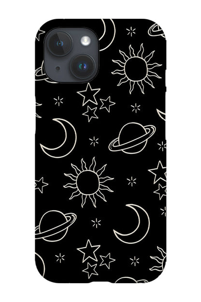 RoyalCovers.uk - Minimalist Space Scatter Phone Case (Black)
