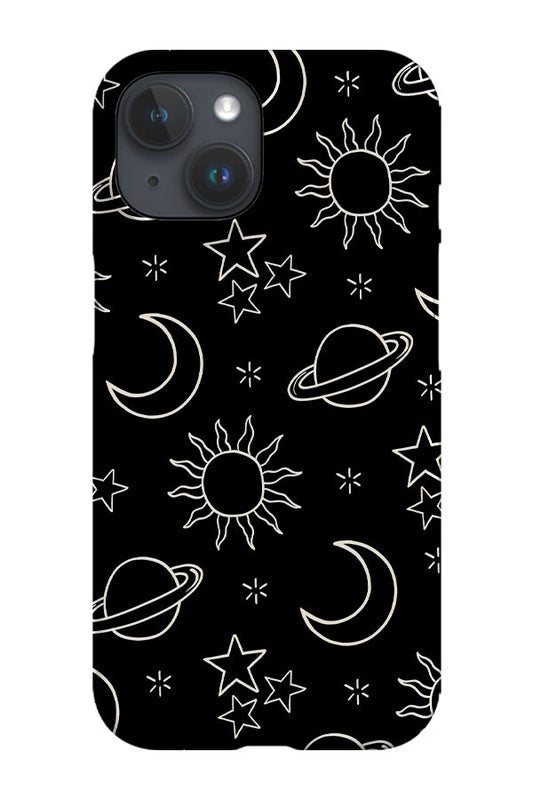 RoyalCovers.uk - Minimalist Space Scatter Phone Case (Black)