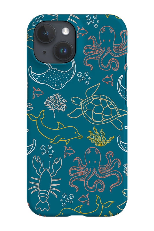 RoyalCovers.uk - Ocean Animals Phone Case (Teal)