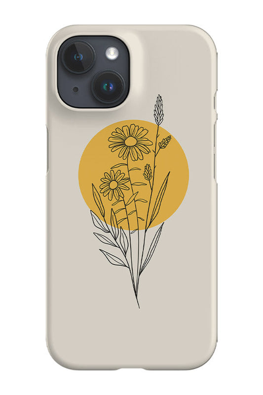 RoyalCovers.uk - Modern Minimalist Wildflower Block Phone Case (Off White)
