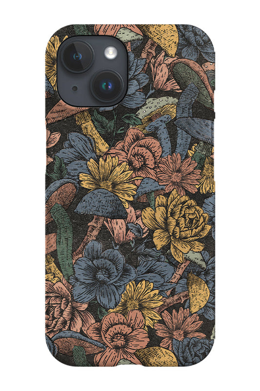 RoyalCovers.uk - Mushroom Flowers Phone Case (Blue Black)