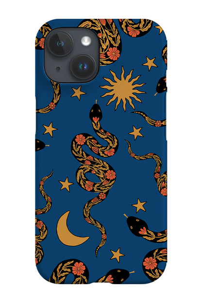 RoyalCovers.uk - Mystic Flower Snake Phone Case (Blue)