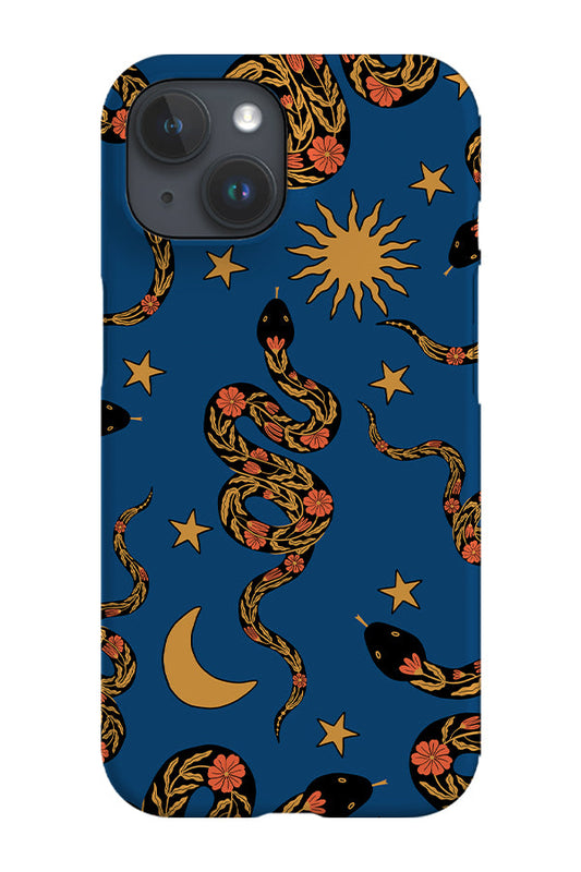 RoyalCovers.uk - Mystic Flower Snake Phone Case (Blue)