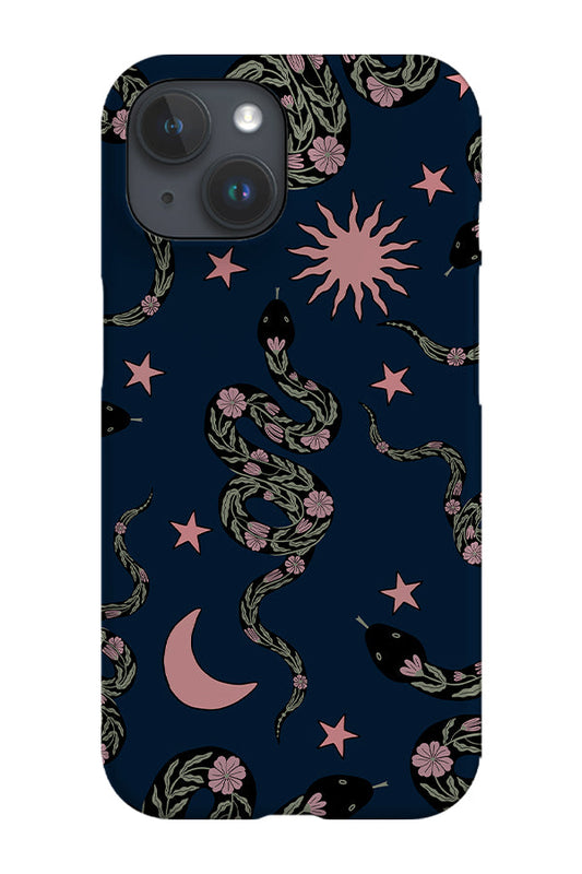 RoyalCovers.uk - Mystic Flower Snake Phone Case (Dark Blue)