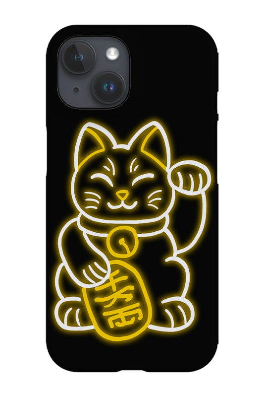 RoyalCovers.uk - Neon Lights Lucky Cat Phone Case (Yellow)
