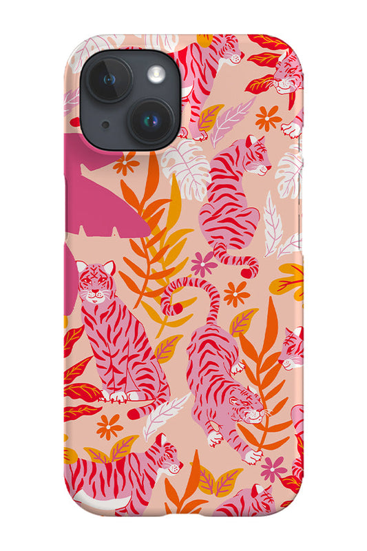 RoyalCovers.uk - Tiger Busy Jungle Phone Case (Pink)