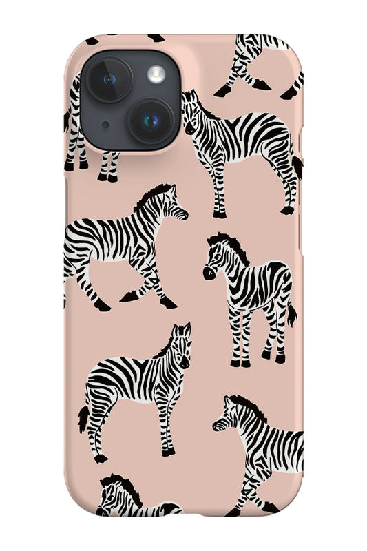 RoyalCovers.uk - Zebra Scatter Phone Case (Soft Pink)