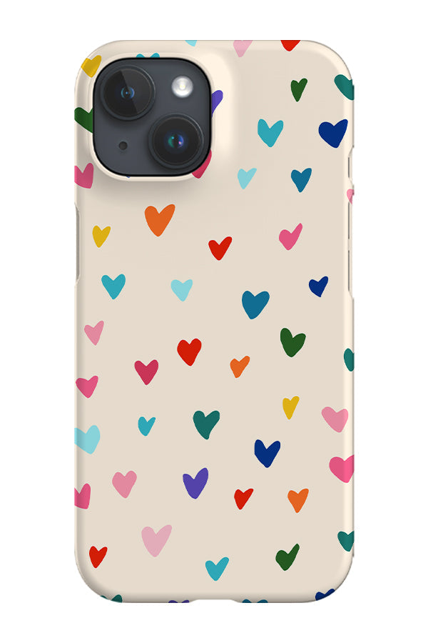 RoyalCovers.uk - Hearts Phone Case (Beige Rainbow)