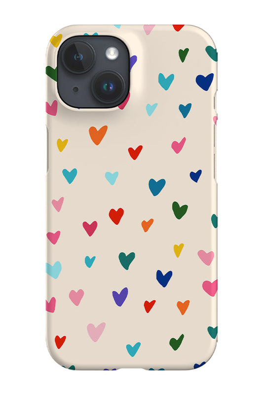 RoyalCovers.uk - Hearts Phone Case (Beige Rainbow)
