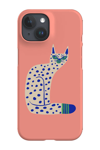 RoyalCovers.uk - Bold Graphic Cat Phone Case (Peach)
