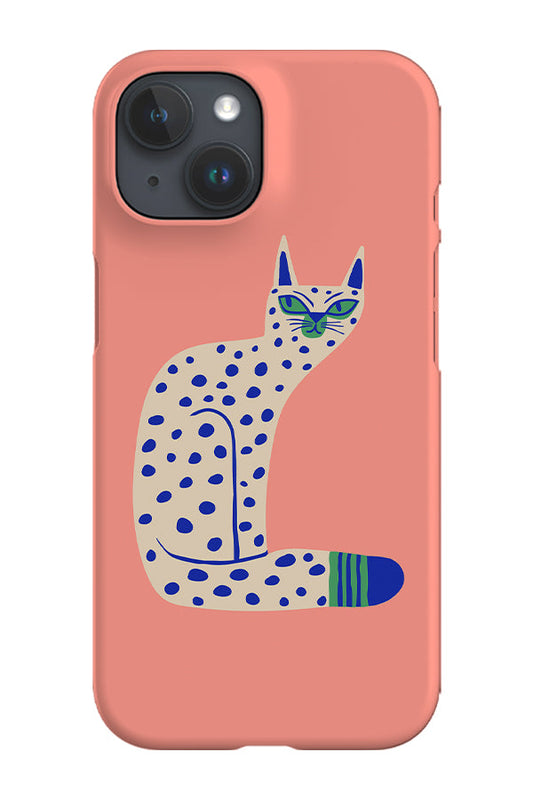 RoyalCovers.uk - Bold Graphic Cat Phone Case (Peach)