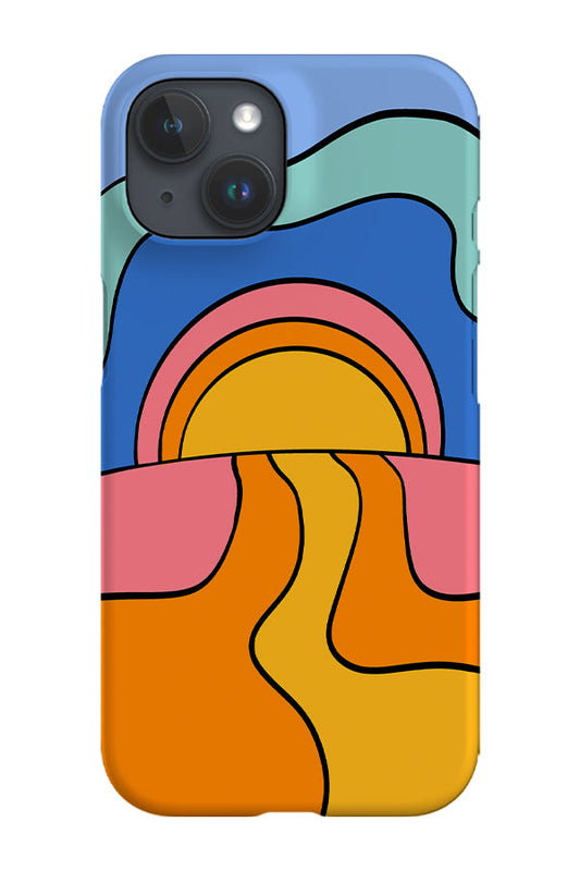 RoyalCovers.uk - Wavy 70s Sunrise Phone Case (Colourful)