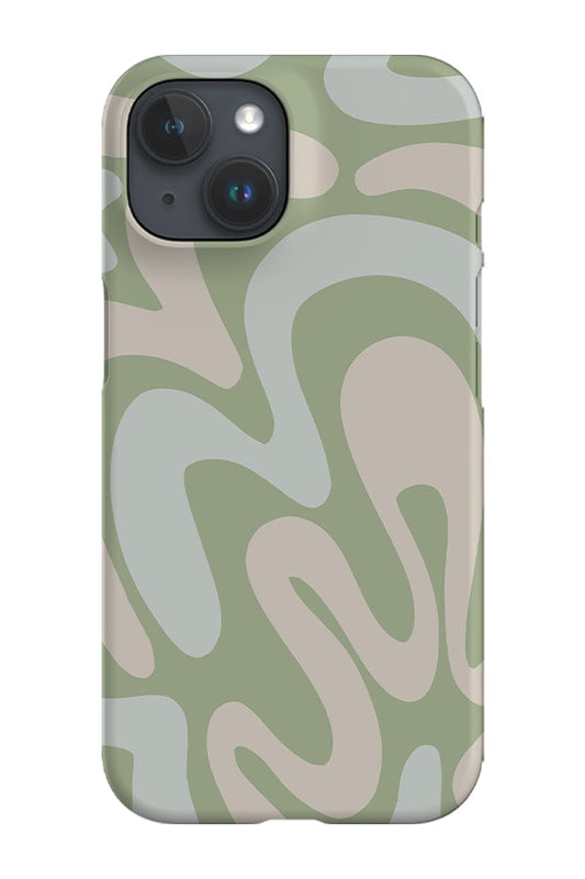 RoyalCovers.uk - Swirl Shapes Phone Case (Sage Green)