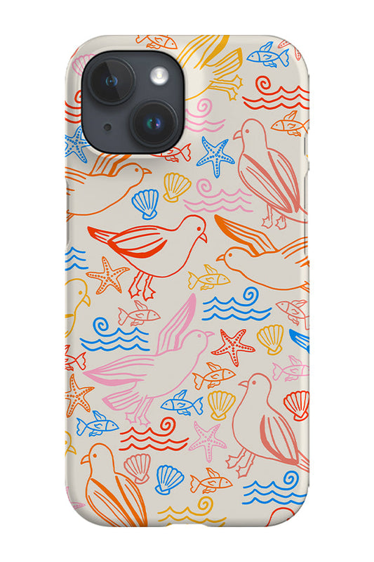 RoyalCovers.uk - Seagull Beach Phone Case (Bright Multicolour)