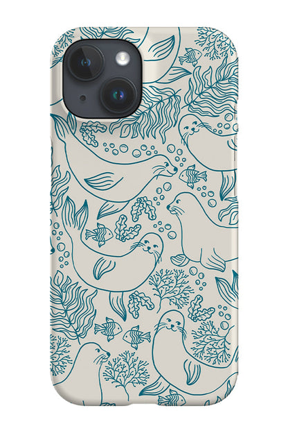 RoyalCovers.uk - Seal Coral Reef Phone Case (Beige Blue)