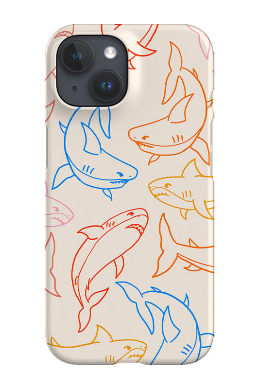 RoyalCovers.uk - Shark Line Art Phone Case (Bright)