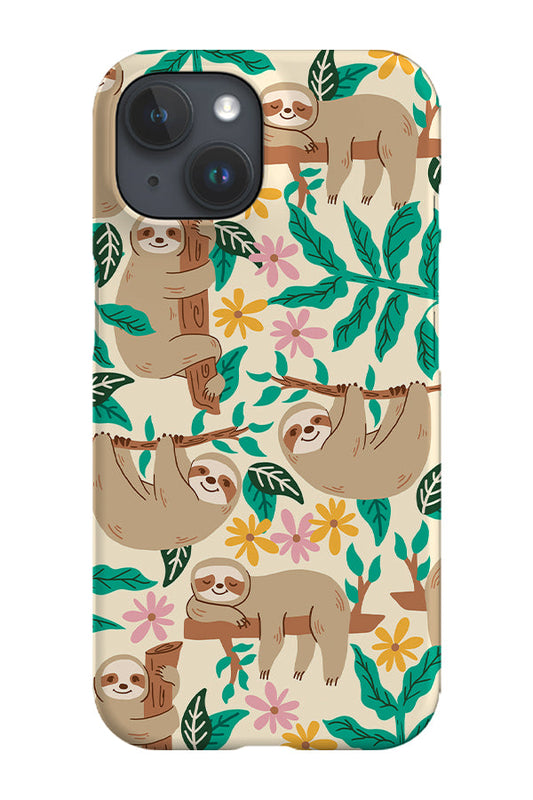 RoyalCovers.uk - Bold Sloth Jungle Phone Case (Cream)