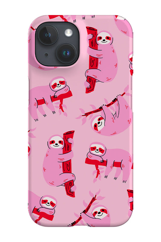 RoyalCovers.uk - Bold Sloth Scatter Phone Case (Pink)