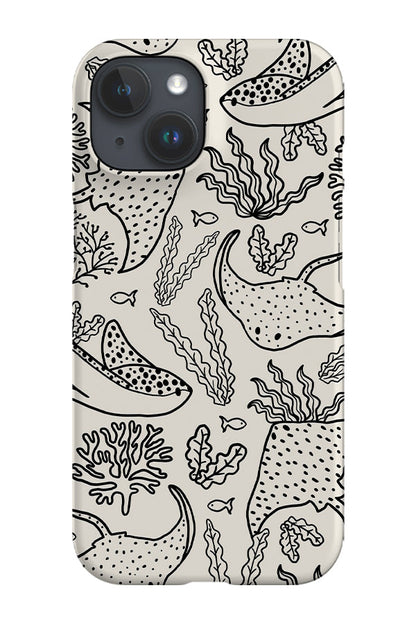 RoyalCovers.uk - Stingray Plants Line Art Phone Case (White)