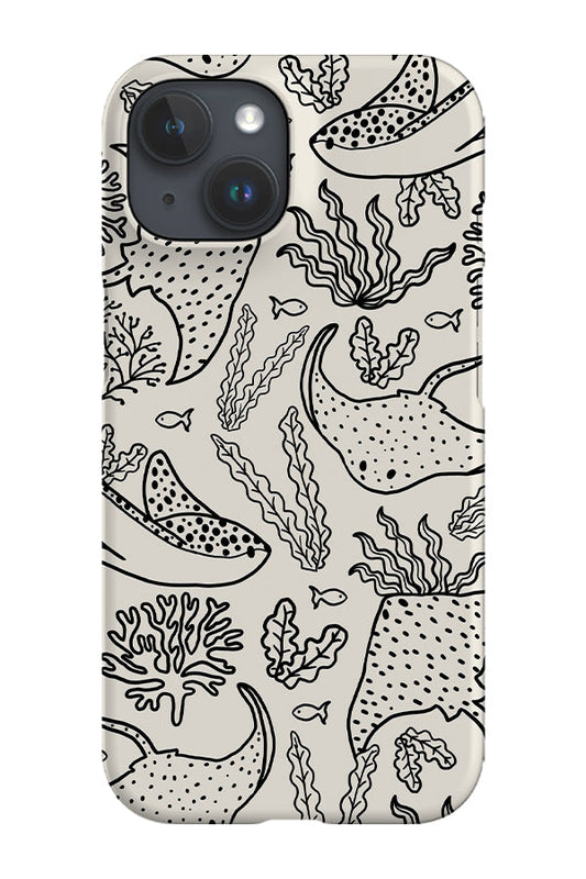 RoyalCovers.uk - Stingray Plants Line Art Phone Case (White)
