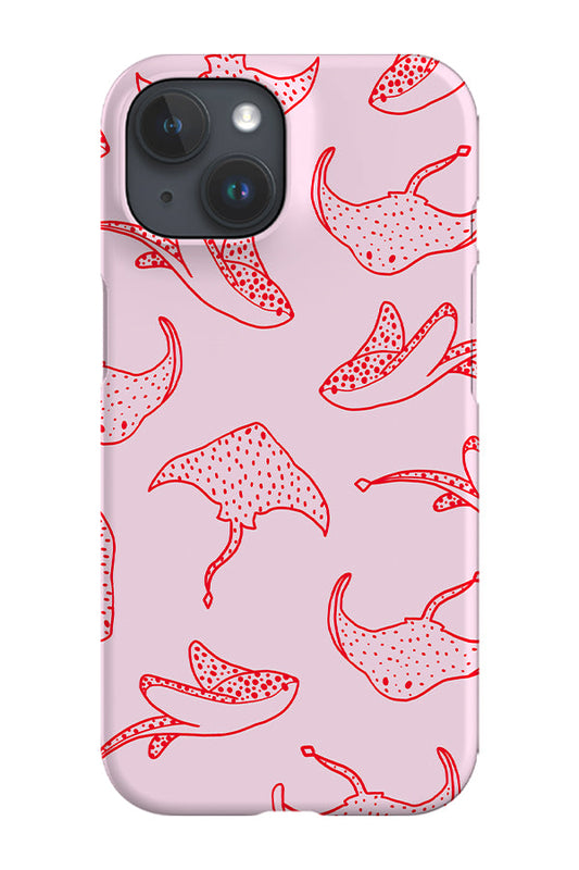 RoyalCovers.uk - Stingray Line Art Phone Case (Pink Red)