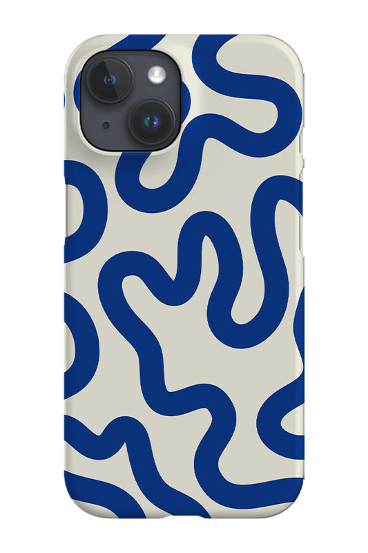 RoyalCovers.uk - Swirl Lines Abstract Phone Case (Cream Blue)
