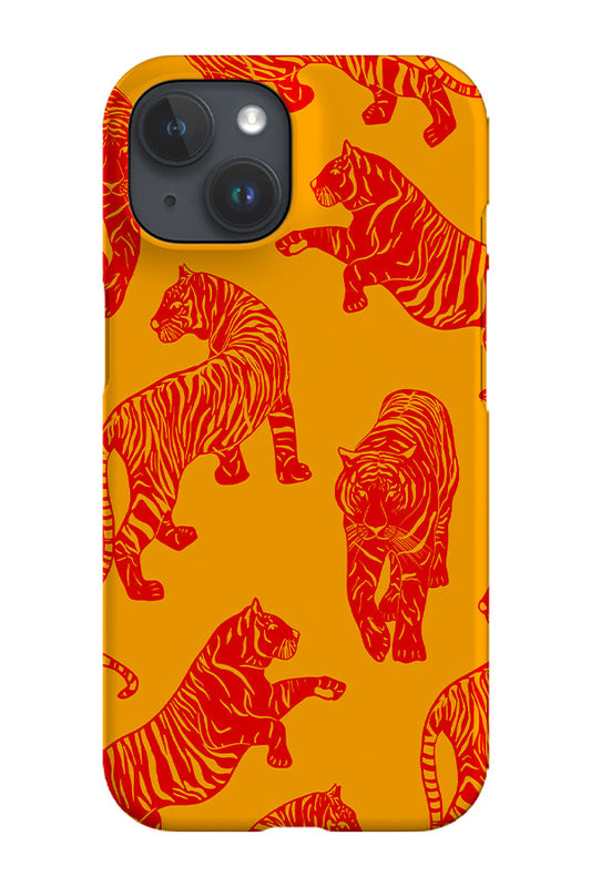 RoyalCovers.uk - Tigers Pattern Phone Case (Yellow Red)