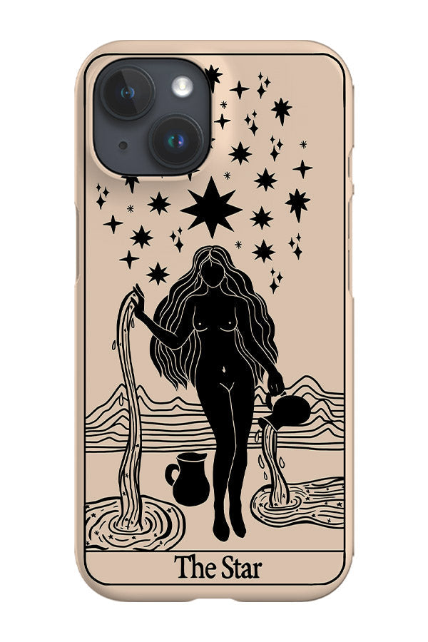 RoyalCovers.uk - The Star Tarot Card Phone Case (Beige Black)