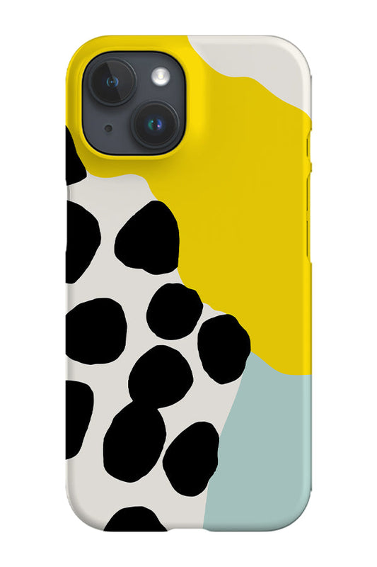 RoyalCovers.uk - Wavy Shapes & Big Dots Phone Case (Yellow)